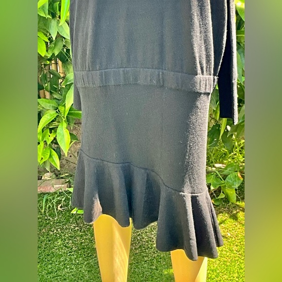 Allsaints Black Turtle neck Knot Sweater Dress Large - Picture 8 of 14